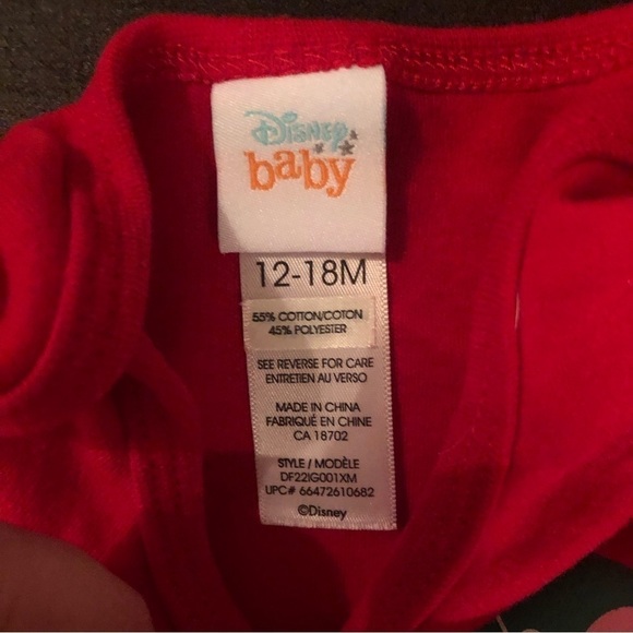 Disney Baby 2 Piece Minnie Holiday Outfit Size 12-18 Months - Picture 3 of 7